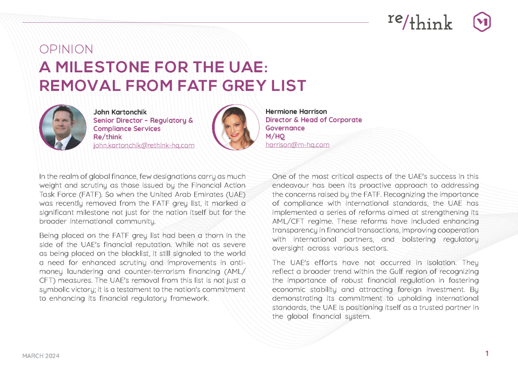 A Milestone for the UAE: Removal from the FATF Grey List