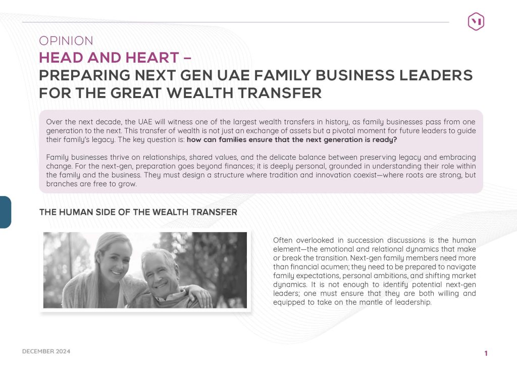 Preparing UAE’s Next-Gen Family Business Leaders for the Great Wealth Transfer